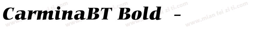 CarminaBT Bold字体字体转换